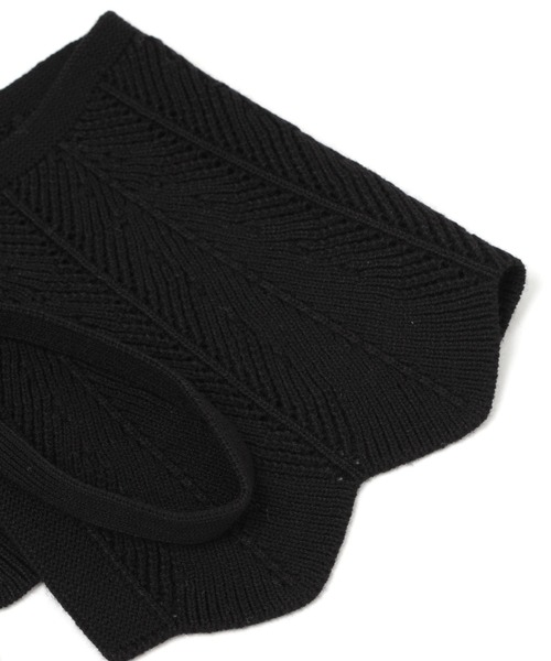 studio CLIP（スタディオクリップ）の「ジャガードニット付け襟（付け襟・レディース・ブラック/ライトグレー・FREE）」の7枚目の写真