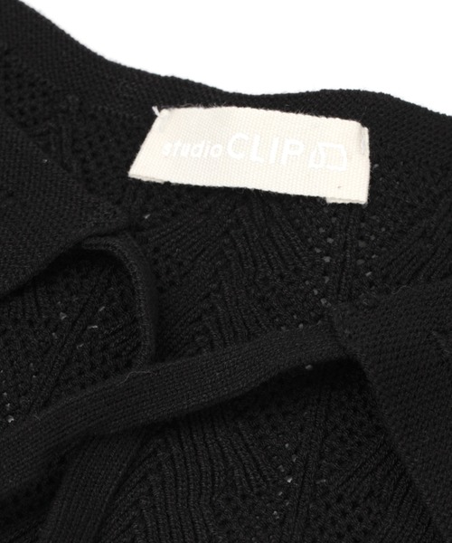 studio CLIP（スタディオクリップ）の「ジャガードニット付け襟（付け襟・レディース・ブラック/ライトグレー・FREE）」の12枚目の写真
