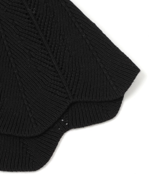 studio CLIP（スタディオクリップ）の「ジャガードニット付け襟（付け襟・レディース・ブラック/ライトグレー・FREE）」の14枚目の写真