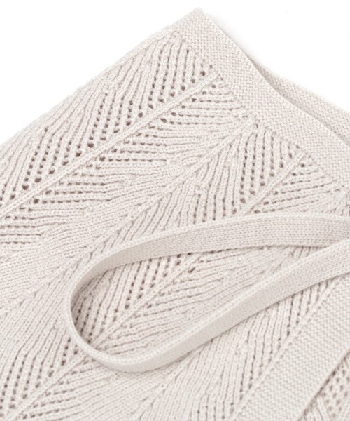 studio CLIP（スタディオクリップ）の「ジャガードニット付け襟（付け襟・レディース・ブラック/ライトグレー・FREE）」の11枚目の写真