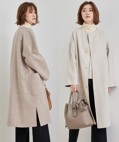 ROPE' PICNIC（ロペピクニック）の「ウール混ストール付き配色リバー