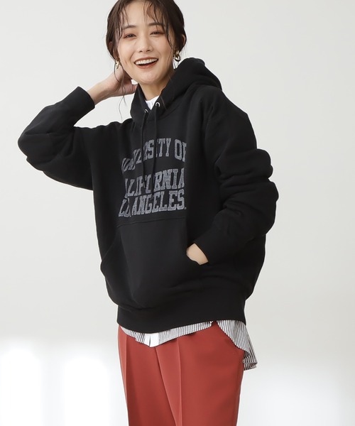 N.(N. Natural Beauty Basic)(エヌエヌナチュラルビューティーベーシック)の「【GOOD ROCK SPEED】カレッジフーディー(パーカー・レディース・ブラック・MEDIUM)」の1枚目の写真