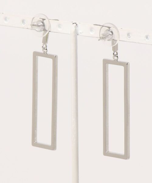 RASVOA（ラスボア）の「スクエアパーツピアス（ピアス（両耳用）・レディース・シルバー・FREE）」の2枚目の写真