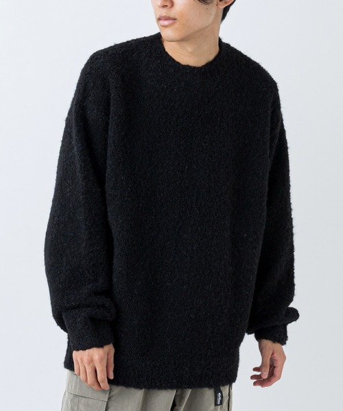 ストレッチボアビッグシルエットニット