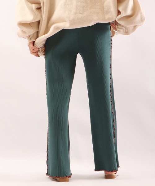 EACH.（イーチ）の「【EACH】MELLOW STITCH RIB KNIT PT リブニットパンツ（その他パンツ・レディース・ブラック/ベージュ/グリーン・FREE）」の15枚目の写真