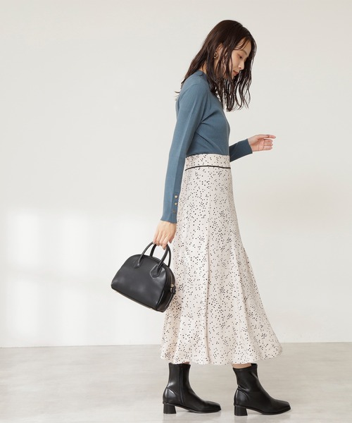 N.（N. Natural Beauty Basic）（エヌエヌナチュラルビューティーベーシック）の「プリントマーメイドスカート（スカート・レディース・ホワイト系その他/ブラック系その他・SMALL/MEDIUM）」の15枚目の写真