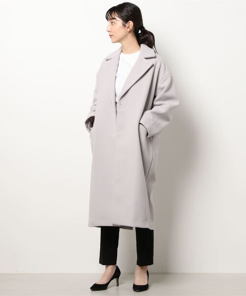 Allamanda（アラマンダ）の「チェスターコート（その他アウター・レディース・アイボリー/ライトグレー/ピンク/モカ・M）」の2枚目の写真