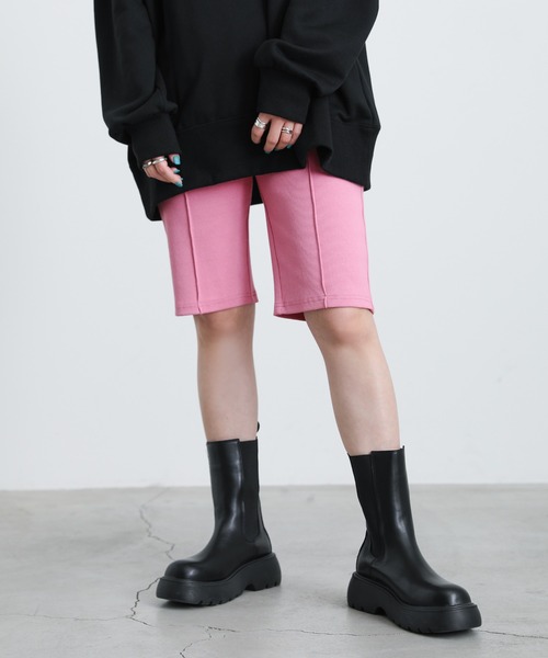 select MOCA（セレクトモカ）の「ストレッチリブハーフパンツ（その他パンツ・レディース・ブラック/ピンク/ブルー/アイボリー・FREE）」の14枚目の写真