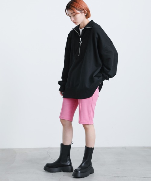 select MOCA（セレクトモカ）の「ストレッチリブハーフパンツ（その他パンツ・レディース・ブラック/ピンク/ブルー/アイボリー・FREE）」の6枚目の写真