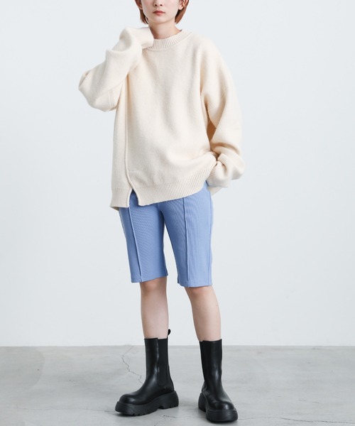 select MOCA（セレクトモカ）の「ストレッチリブハーフパンツ（その他パンツ・レディース・ブラック/ピンク/ブルー/アイボリー・FREE）」の7枚目の写真