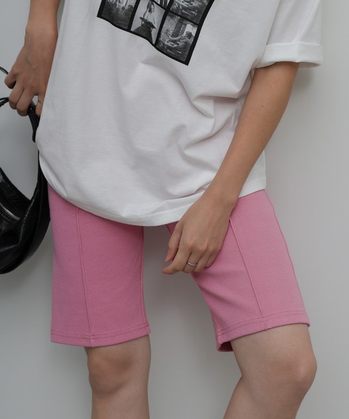 select MOCA(セレクトモカ)の「ストレッチリブハーフパンツ(その他パンツ・レディース・ブラック/ピンク/ブルー/アイボリー・FREE)」の16枚目の写真
