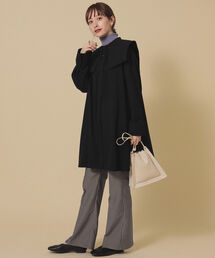 Ray BEAMS | Ray BEAMS / キルト カラー ピンタック ワンピース(ワンピース)