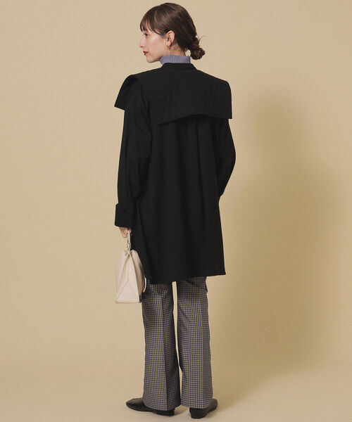 Ray BEAMS（レイビームス）の「Ray BEAMS / キルト カラー ピンタック ワンピース（ワンピース・レディース・ブラック/ラベンダー・ONE SIZE）」の4枚目の写真