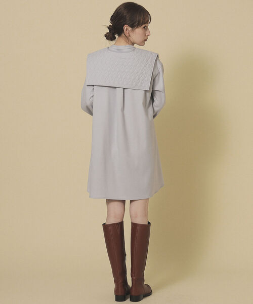 Ray BEAMS（レイビームス）の「Ray BEAMS / キルト カラー ピンタック ワンピース（ワンピース・レディース・ブラック/ラベンダー・ONE SIZE）」の7枚目の写真