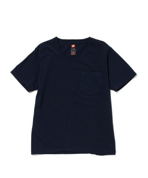 HANES（ヘインズ）の「HANES / POCKET V-NECK TEE（Tシャツ/カットソー・レディース・ホワイト/ブラック/ピンク/ネイビー・ONE SIZE）」の9枚目の写真