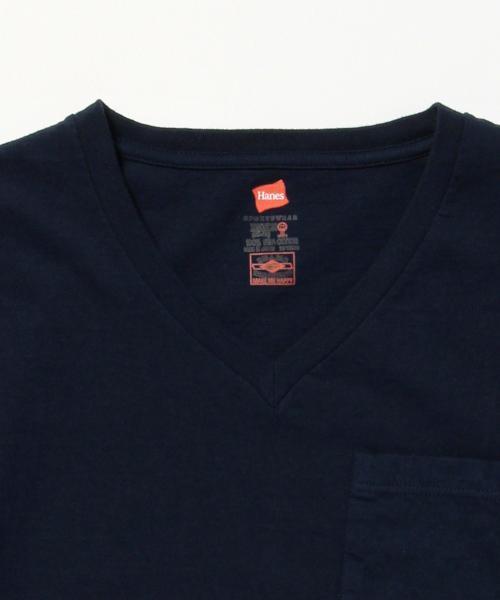 HANES（ヘインズ）の「HANES / POCKET V-NECK TEE（Tシャツ/カットソー・レディース・ホワイト/ブラック/ピンク/ネイビー・ONE SIZE）」の22枚目の写真