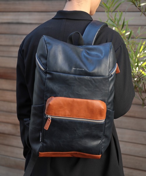 UNION STATION（ユニオンステーション）の「【PRO-SPERITY/プロスペリティ】別注シンセティックレザーバックパック（バックパック/リュック・メンズ・ブラック/グレー/ネイビー・FREE）」の3枚目の写真