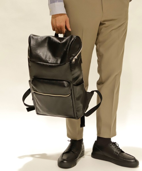 UNION STATION（ユニオンステーション）の「【PRO-SPERITY/プロスペリティ】別注シンセティックレザーバックパック（バックパック/リュック・メンズ・ブラック/グレー/ネイビー・FREE）」の2枚目の写真