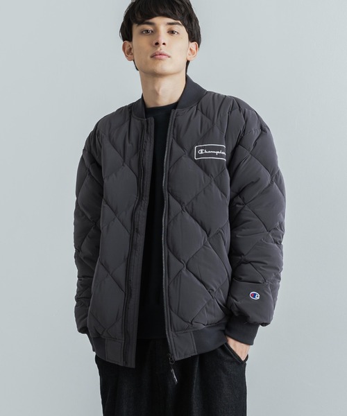 Champion（チャンピオン）の「Champion チャンピオン オーバーサイズ ジップアップダウンジャケット C3-U615（ダウンジャケット/コート・メンズ・ブラック/ベージュ/オリーブ・M/L/XL）」の2枚目の写真