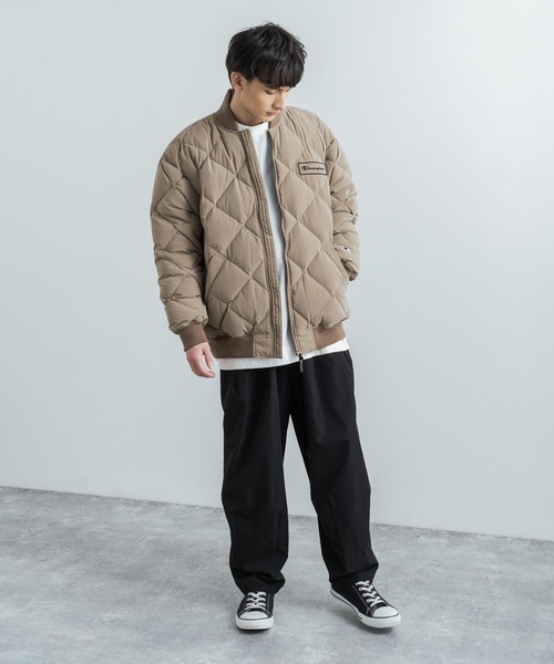 Champion（チャンピオン）の「Champion チャンピオン オーバーサイズ ジップアップダウンジャケット C3-U615（ダウンジャケット/コート・メンズ・ブラック/ベージュ/オリーブ・M/L/XL）」の19枚目の写真