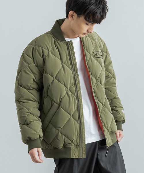 Champion（チャンピオン）の「Champion チャンピオン オーバーサイズ ジップアップダウンジャケット C3-U615（ダウンジャケット/コート・メンズ・ブラック/ベージュ/オリーブ・M/L/XL）」の16枚目の写真