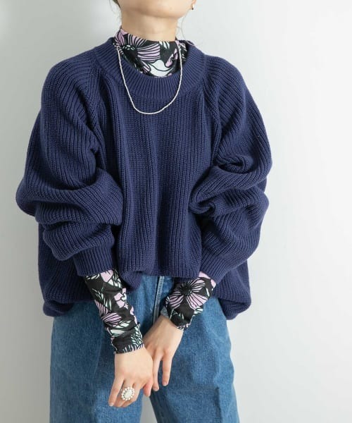 iI(アイ)の「iI crewneck knit(ニット/セーター・レディース・ネイビー/ピンク/イエロー/ブルー・FREE)」の21枚目の写真
