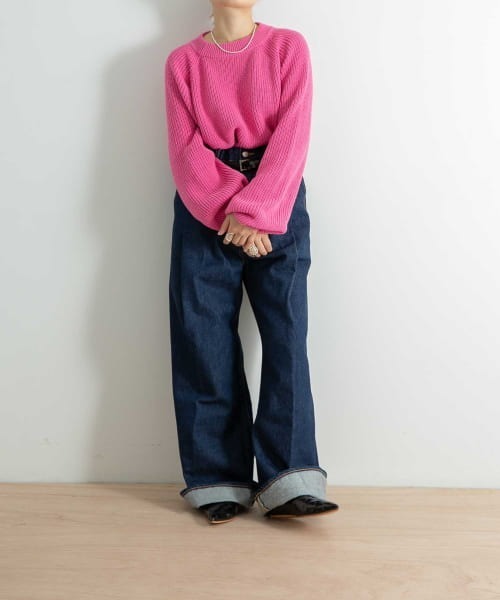 iI(アイ)の「iI crewneck knit(ニット/セーター・レディース・ネイビー/ピンク/イエロー/ブルー・FREE)」の11枚目の写真