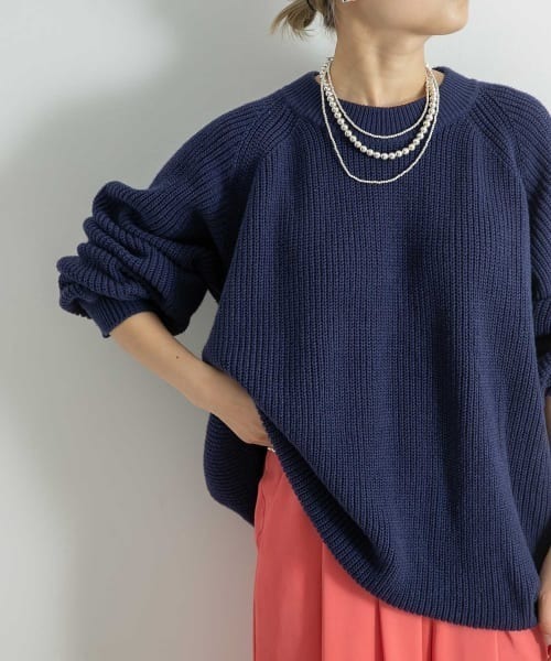 iI(アイ)の「iI crewneck knit(ニット/セーター・レディース・ネイビー/ピンク/イエロー/ブルー・FREE)」の7枚目の写真