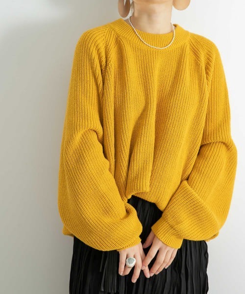 iI(アイ)の「iI crewneck knit(ニット/セーター・レディース・ネイビー/ピンク/イエロー/ブルー・FREE)」の22枚目の写真
