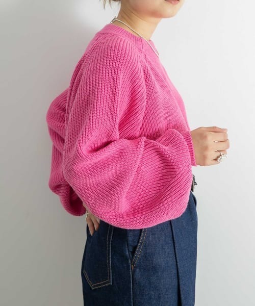 iI(アイ)の「iI crewneck knit(ニット/セーター・レディース・ネイビー/ピンク/イエロー/ブルー・FREE)」の12枚目の写真