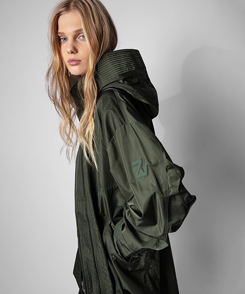 ZADIG&VOLTAIRE（ザディグ　エ　ヴォルテール）の「BECKETT NYLON（モッズコート・レディース・カーキ・XS/S）」の3枚目の写真
