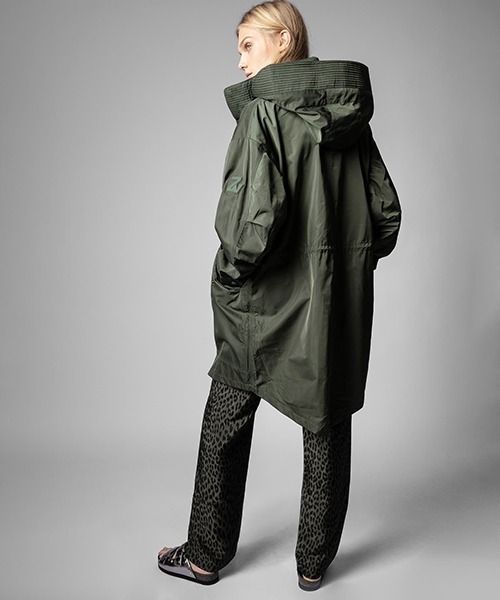 ZADIG&VOLTAIRE（ザディグ　エ　ヴォルテール）の「BECKETT NYLON（モッズコート・レディース・カーキ・XS/S）」の4枚目の写真