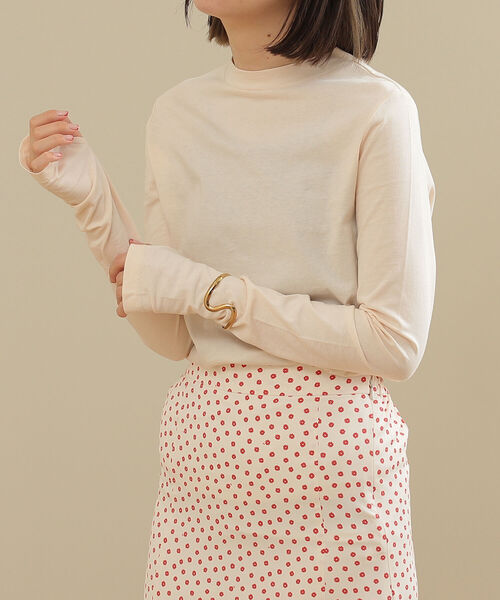 BeAMS DOT（ビームスドット）の「【WEB限定】BeAMS DOT / ベーシック モックネックカットソー（Tシャツ/カットソー・レディース・ピンク/グリーン/ホワイト系その他5・FREE）」の4枚目の写真