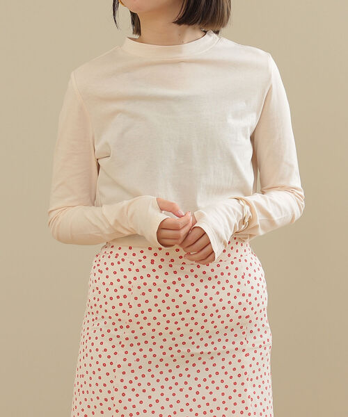 BeAMS DOT（ビームスドット）の「【WEB限定】BeAMS DOT / ベーシック モックネックカットソー（Tシャツ/カットソー・レディース・ピンク/グリーン/ホワイト系その他5・FREE）」の5枚目の写真