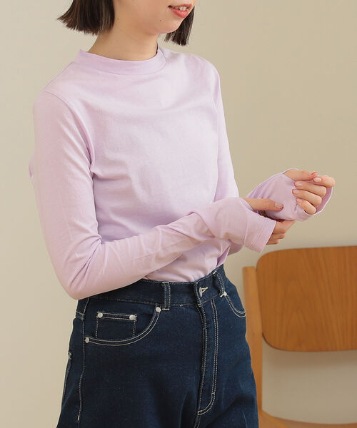 BeAMS DOT（ビームスドット）の「【WEB限定】BeAMS DOT / ベーシック モックネックカットソー（Tシャツ/カットソー・レディース・ピンク/グリーン/ホワイト系その他5・FREE）」の9枚目の写真