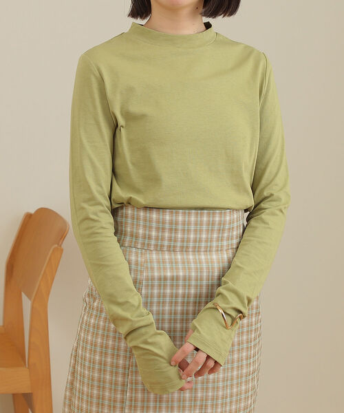 BeAMS DOT（ビームスドット）の「【WEB限定】BeAMS DOT / ベーシック モックネックカットソー（Tシャツ/カットソー・レディース・ピンク/グリーン/ホワイト系その他5・FREE）」の13枚目の写真