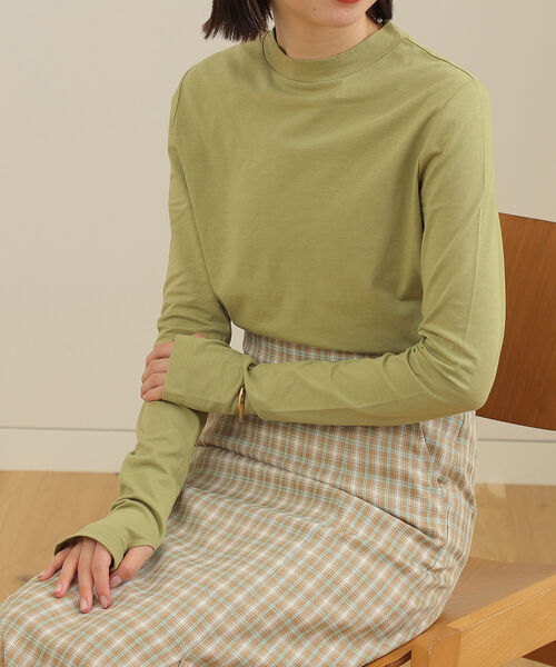 BeAMS DOT（ビームスドット）の「【WEB限定】BeAMS DOT / ベーシック モックネックカットソー（Tシャツ/カットソー・レディース・ピンク/グリーン/ホワイト系その他5・FREE）」の14枚目の写真