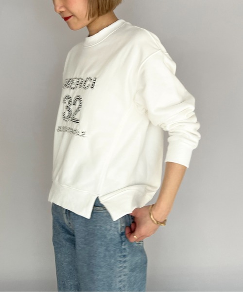 PICCIN（ピッチン）の「ビーズ刺繍プルオーバー（スウェット・レディース・ネイビー/オフホワイト/グレイッシュベージュ・M）」の17枚目の写真