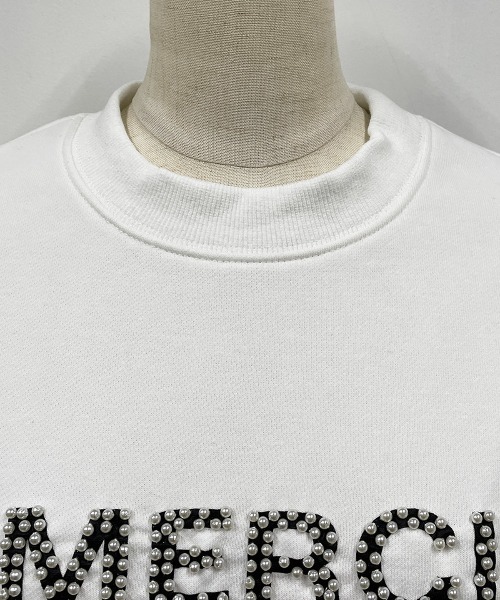 PICCIN（ピッチン）の「ビーズ刺繍プルオーバー（スウェット・レディース・ネイビー/オフホワイト/グレイッシュベージュ・M）」の8枚目の写真