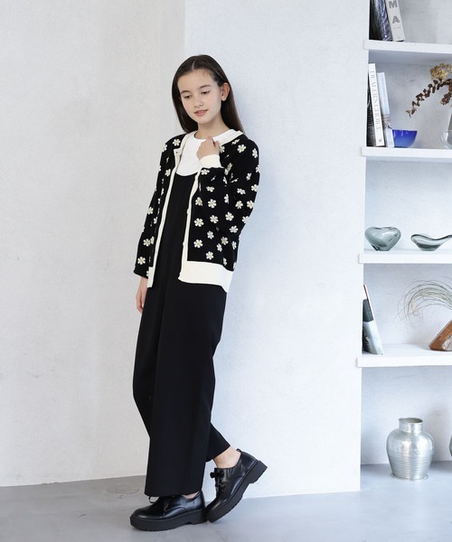 GLOBAL WORK（グローバルワーク）の「AND YUA ANY/洗える柄ニットカーディガン/259174（カーディガン/ボレロ・キッズ・ライトブルー/ブラック/ライトグリーン・150cm/160cm）」の12枚目の写真