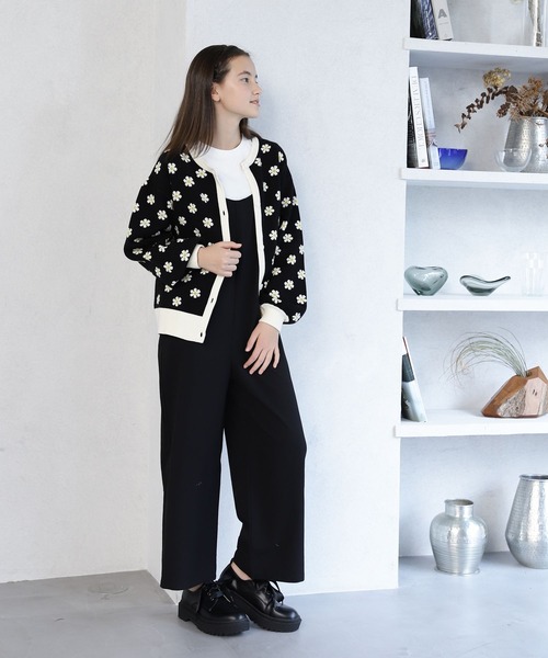 GLOBAL WORK（グローバルワーク）の「AND YUA ANY/洗える柄ニットカーディガン/259174（カーディガン/ボレロ・キッズ・ライトブルー/ブラック/ライトグリーン・150cm/160cm）」の15枚目の写真