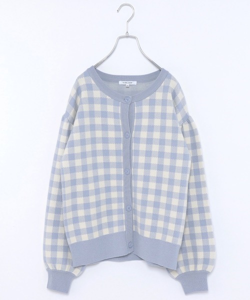 GLOBAL WORK（グローバルワーク）の「AND YUA ANY/洗える柄ニットカーディガン/259174（カーディガン/ボレロ・キッズ・ライトブルー/ブラック/ライトグリーン・150cm/160cm）」の20枚目の写真