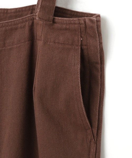 andme（アンドミー）の「コットンツイルサイドポケットワイドサロペット（サロペット/オーバーオール・レディース・ブラック/オフホワイト/キナリ/グリーン/ブラウン・M/L）」の17枚目の写真