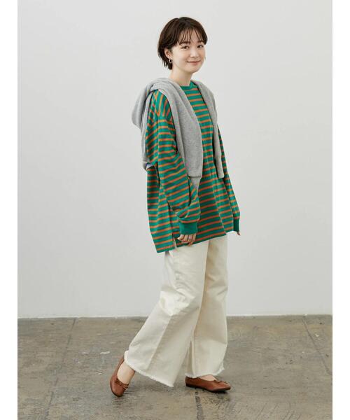 AMERICAN HOLIC(アメリカンホリック)の「カラーボーダーカットプルオーバー(Tシャツ/カットソー・レディース・グリーン/サックスブルー・M/L)」の15枚目の写真