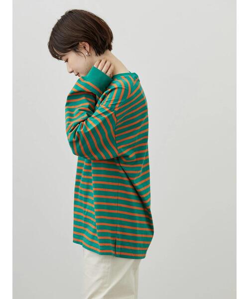 AMERICAN HOLIC(アメリカンホリック)の「カラーボーダーカットプルオーバー(Tシャツ/カットソー・レディース・グリーン/サックスブルー・M/L)」の11枚目の写真