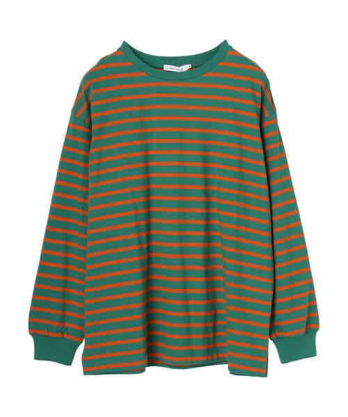 AMERICAN HOLIC(アメリカンホリック)の「カラーボーダーカットプルオーバー(Tシャツ/カットソー・レディース・グリーン/サックスブルー・M/L)」の17枚目の写真