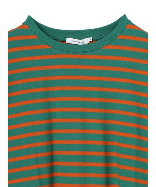 AMERICAN HOLIC(アメリカンホリック)の「カラーボーダーカットプルオーバー(Tシャツ/カットソー・レディース・グリーン/サックスブルー・M/L)」の19枚目の写真