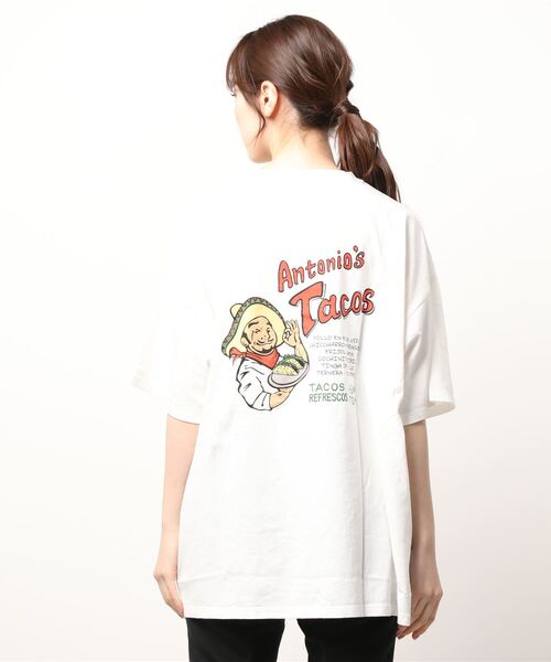 レディースコラボTシャツ　エドハーディー×You Robot×Gact　限定品 コラボTシャツ エドハーディー×You Robot×Gact レディース 限定