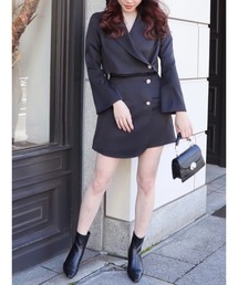 カシュクールショートテーラードジャケット