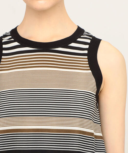 TOMORROWLAND （トゥモローランド）の「ランダムストライプノースリーブブラウス（シャツ/ブラウス・レディース・ブラウン系その他・36）」の7枚目の写真